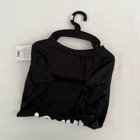 Wanna Hang Dog Shirt Halloween Pet Tee Size L Black Bat Design Buttons and Bones - Picture 6 of 6